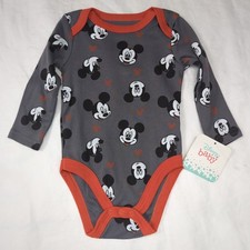 NWT Disney Baby MICKEY MOUSE Infant One-Piece Bodysuit Age 6-9 Months Brand New