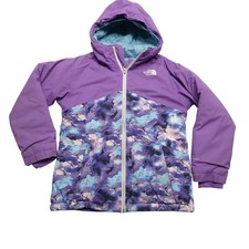 The North Face Jacket Girls 10/12 Purple DryVent Hooded Insulated Ski Puffer