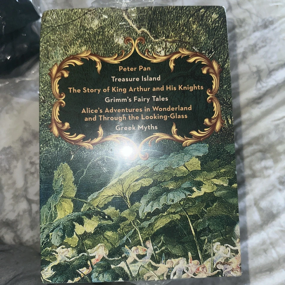 NEW SEALED Barnes Noble Leatherbound Classics 6 Book Set Peter Pan Alice Wonderl - Image 2 of 4