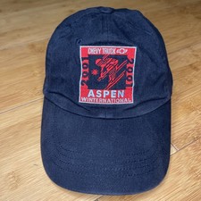 Vintage 2001 Chevy Truck Aspen Winter National Ski Navy Strapback Dad Hat Unisex