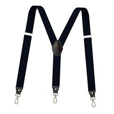 Suspenders for Men, Adjustable Suspenders with Elastic Straps Y-Back Black
