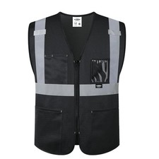 JKSafety Safety Vest for men women Hi Vis Vest with Pockets and Zipper High Visi