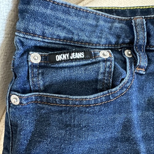 DKNY Jeans Dark Wash Mini Skirt Size 10 Ladies Great Condition - Picture 2 of 7