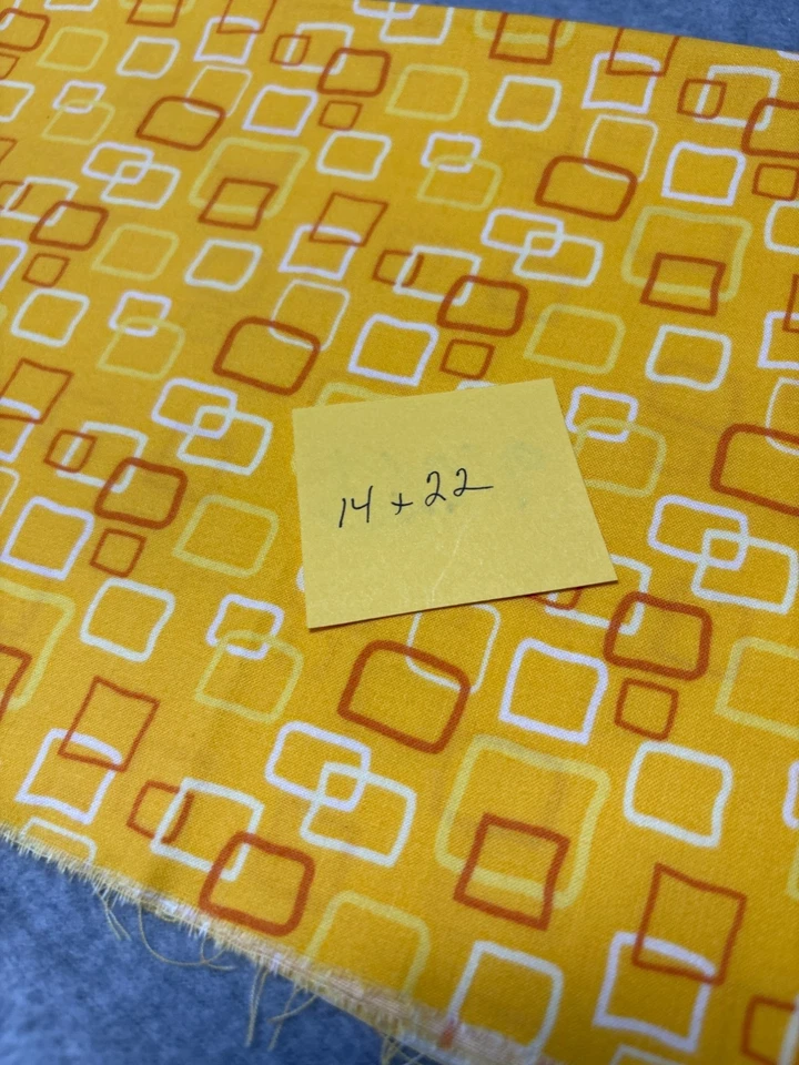 Pop Parade by Metro for RJR Textiles Yellow Orange Retro Geometric Fabric 14x22 - Image 4 of 4