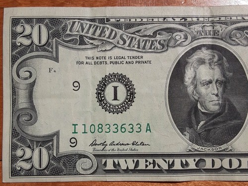 1969 20 Dollar Bill Minneapolis Minnesota I 10833633 A Circulated Authentic - Picture 23 of 24