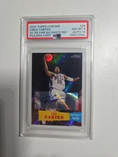 2007-08 Topps Chrome - Vince Carter #28 '57-58 VA Auto White Refractor 02/10 🔥