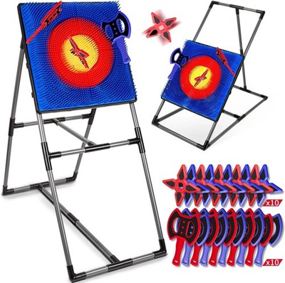 Axe Throwing Game for Backyard, Axe Throwing Target Set with 20 Throwing Axes Ou