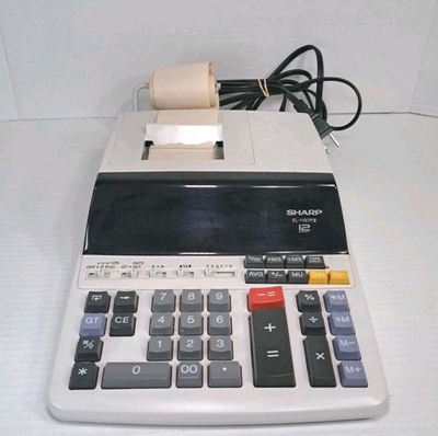 #ad #ad Sharp EL 1197PIII Printing Calculator Tested Working Desktop Adding Machine $34.98