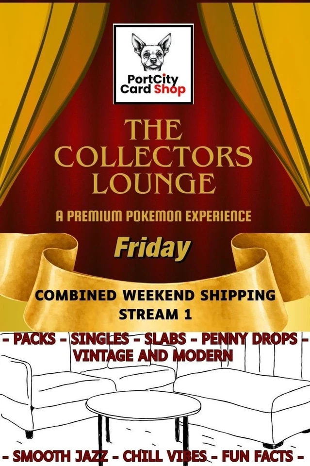 PortCity Card Shop presents: The Collectors Lounge - Pokemon w/ $1 Starts