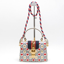 Gucci Sylvie 2WAY Handbag Shoulder bag heart small leather 470270 486628