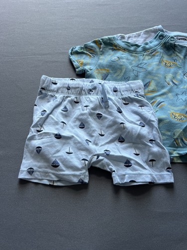 Newborn Baby Boys Clothes Bundle 3-6 Months First Size Outfit T-Shirts Shorts - Picture 4 of 11