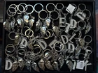 lot of 43 letter keychains with rhinestones new!