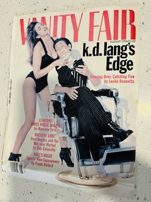 Vanity Fair K.D. Lang Cindy Crawford Iconic Cover August 1993 COVER ONLY READ