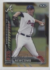 2016 Bowman Scouts' Top 100 Gold Refractor 24/50 Sean Newcomb #BTP-26 3d5