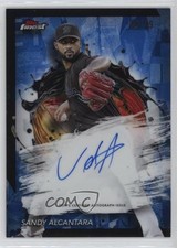 2024 Topps Finest Blue Refractor /99 Sandy Alcantara #FA-SA Auto h3a