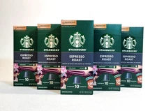 Starbucks Nespresso Espresso Roast Coffee 50 Ct Aluminum Capsules 04/2026