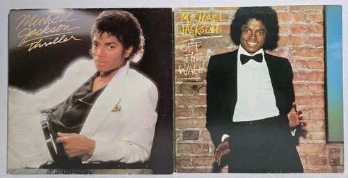 Lot Of 2 Michael Jackson Vinyl Record Albums - Thriller & Off The Wall !!!