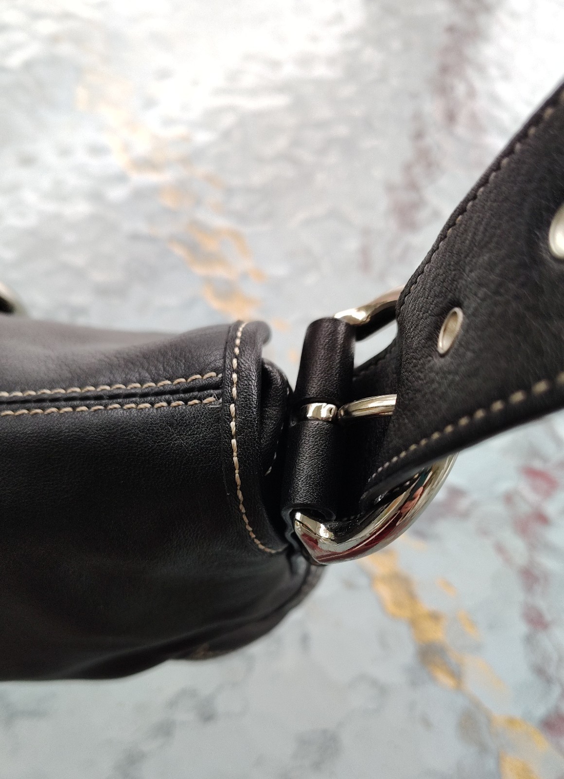 Coach H050-9247 SMALL Vintage Black Soho Y2K Leather Shoulder Bag image 8