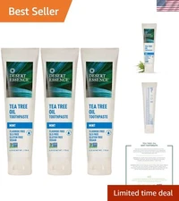 Deep Cleaning Gluten-Free Mint Toothpaste with Natural Tea Tree Oil - 3 Pack