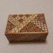 Yosegi Zaiku Secret Box 12 Mechanisms Marquetry Puzzle Box 
