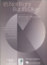 WHITNEY HOUSTON-IT'S NOT RIGHT BUT IT'S OKAY-PIANO/VOCAL/GUITAR SHEET MUSIC-NEW!