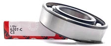 FAG 6207 C3 OPEN NO SEALS Deep Groove Bearing 35 x 72 x 17mm