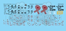 Railbox Cure Cancer 50' Boxcar 40188 HO Scale Decal Set