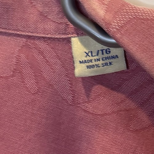 Tommy Bahama rotes Seiden Hawaii Camp Hemd XL tropische Blätter - Bild 4 von 4