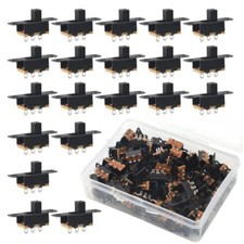 100 PCS 0. 5A 50V DC 3 Pin On/Off 2 Position Panel Mount Slide Switch Micro M...