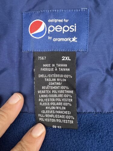 PEPSI Jacket Mens 2XL Delivery Driver Vendor Employee Aramark Coat Bomber Lined - Bild 9 von 13