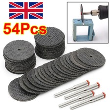 54Pcs Resin Cutting Disc 32mm Grinding Wheel Shank Kit For Dremel Rotary Tool UK
