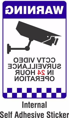 Warning CCTV Security Surveillance Camera Sticker Sign 200x300mm Internal - Picture 1 of 2