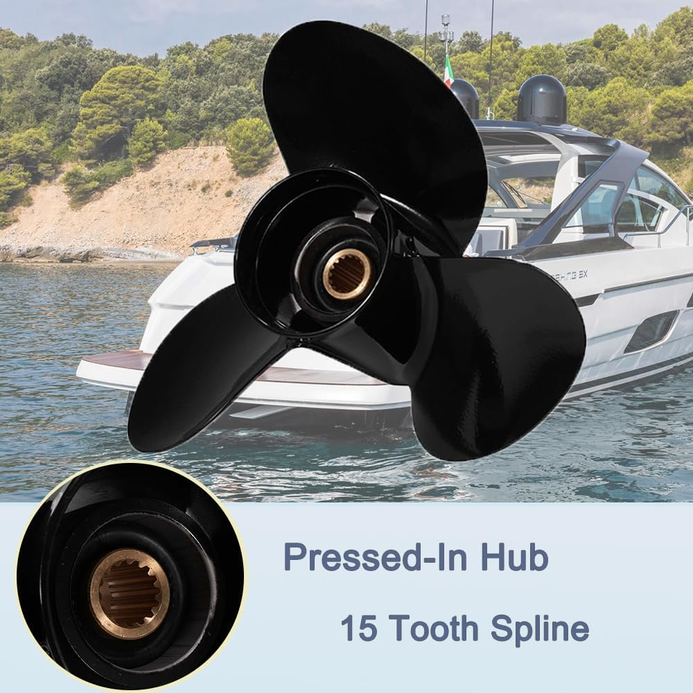 13 1/4x17 Aluminum Boat Propeller Fit For BRP,Johnson,Evinrude