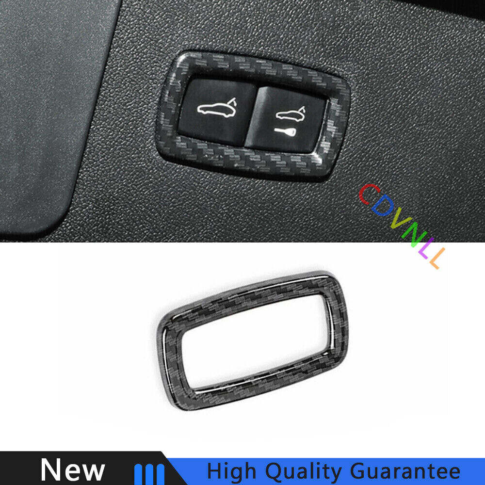 For Porsche Cayenne 2018-2022 Carbon Fiber Tailgate Rear Door Button Cover Trim