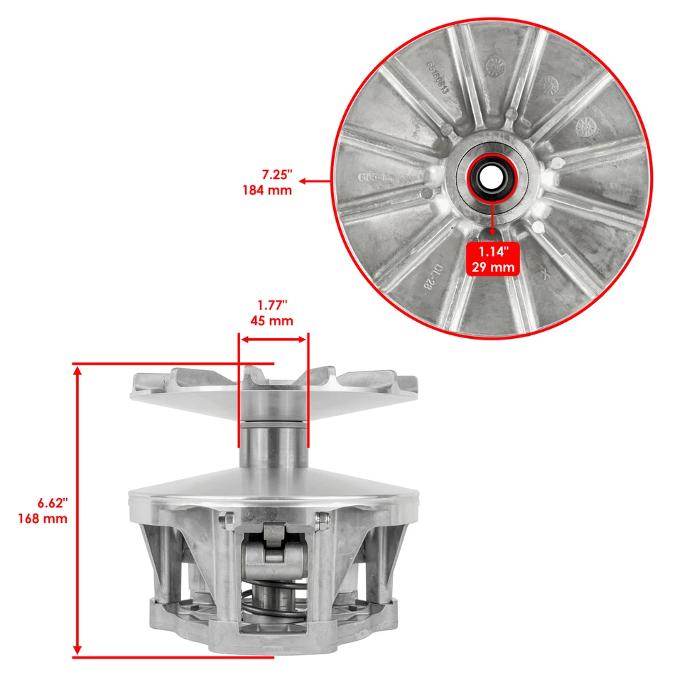 Embrague y perno de accionamiento primario para Polaris Ranger Crew 570 2014-2023 500 2017-2022 Foto 2 de 4