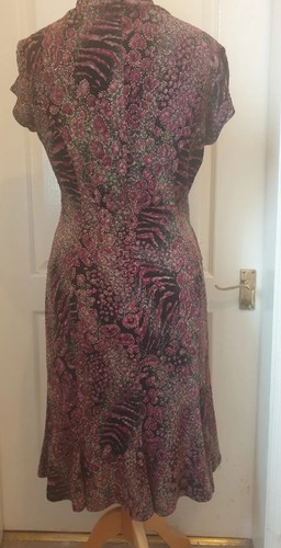 JOSEPH RIBKOFF Twist Front UK Size 12/US 10 Floral/Animal Print Dress - Picture 2 of 9