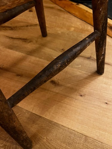 Reclaimed Salvage Vintage Workshop Wooden Stool Great Patina Handmade - Picture 9 of 12