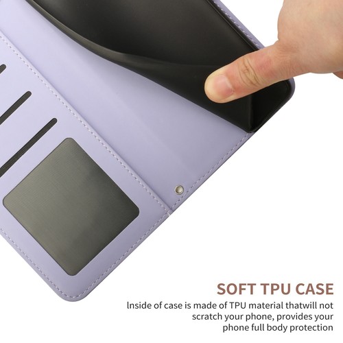 Funda tipo billetera en relieve con correa bandolera para Motorola Moto G (2025)/Power (2025) - Imagen 28 de 46