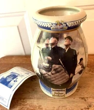 2001 Miller Beer Collector Stein "Bottom of the Sixth" by Norman Rockwell w/COA