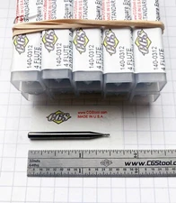 140-0312: 10 PACK!!! 1/32" DIA x 1/8" SHANK 4 FL NEW "CGS" CARBIDE ENDMILL - UC