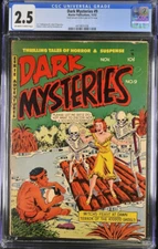 DARK MYSTERIES #9 1952 MASTER RARE PRE-CODE HORROR COMIC BOOK CGC GRADED 2.5 PCH