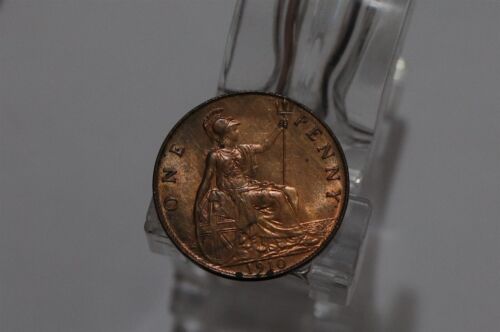 🧭 🇬🇧 UK GB PENNY 1910 EDWARD VII HIGH GRADE B65 #3529 - Picture 1 of 2