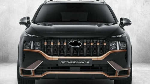 Front Bumper Grille Mesh Grill Fits for Hyundai Santa Fe 2021 2022 2023 - Picture 5 of 9