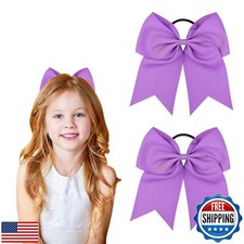 Twpribarn 2Pcs Cheer Bows Cheer Hair Bows Ponytail Holder Elastic Band Bows H