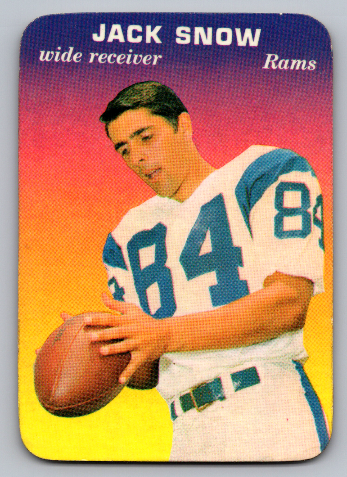 1970 Topps Glossy Inserts #11 Jack Snow Rams Football Card