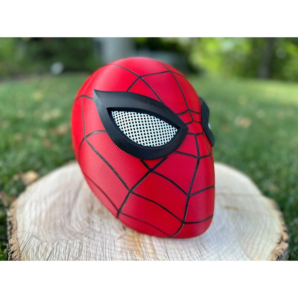 Spiderman Mask Helmet 3D Printed Peter Parker Marvel Wearable or Display - Image 2 of 4