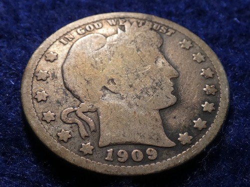 1909 Barber Quarter - Nice Pleasing Circulated Example! #3326 - Picture 4 of 10