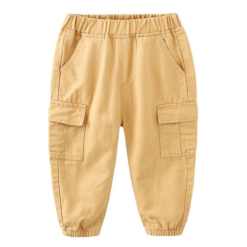 Little Boys Cargo Jogger Pants Toddler Kids Multi Pocket Twill Casual Trousers - Picture 17 of 21