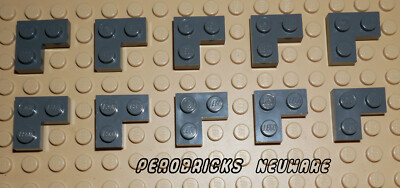 Lego Basic 10 Platten/Winkel neu-dunkelgrau 2x2 #2420 NEUWARE