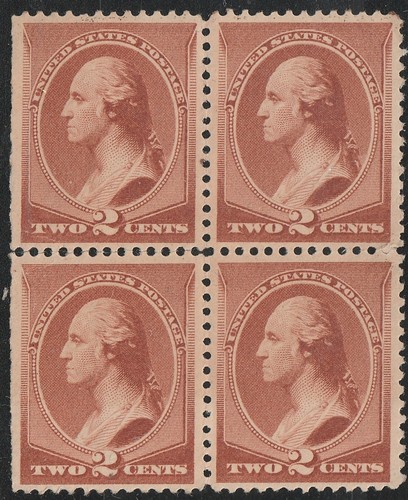 *KAPPYSSTAMPS 2463 USA SCOTT# 210 MINH 2 RIGHT SUPERB! GRADABLE BLOCK $520 - Picture 1 of 2